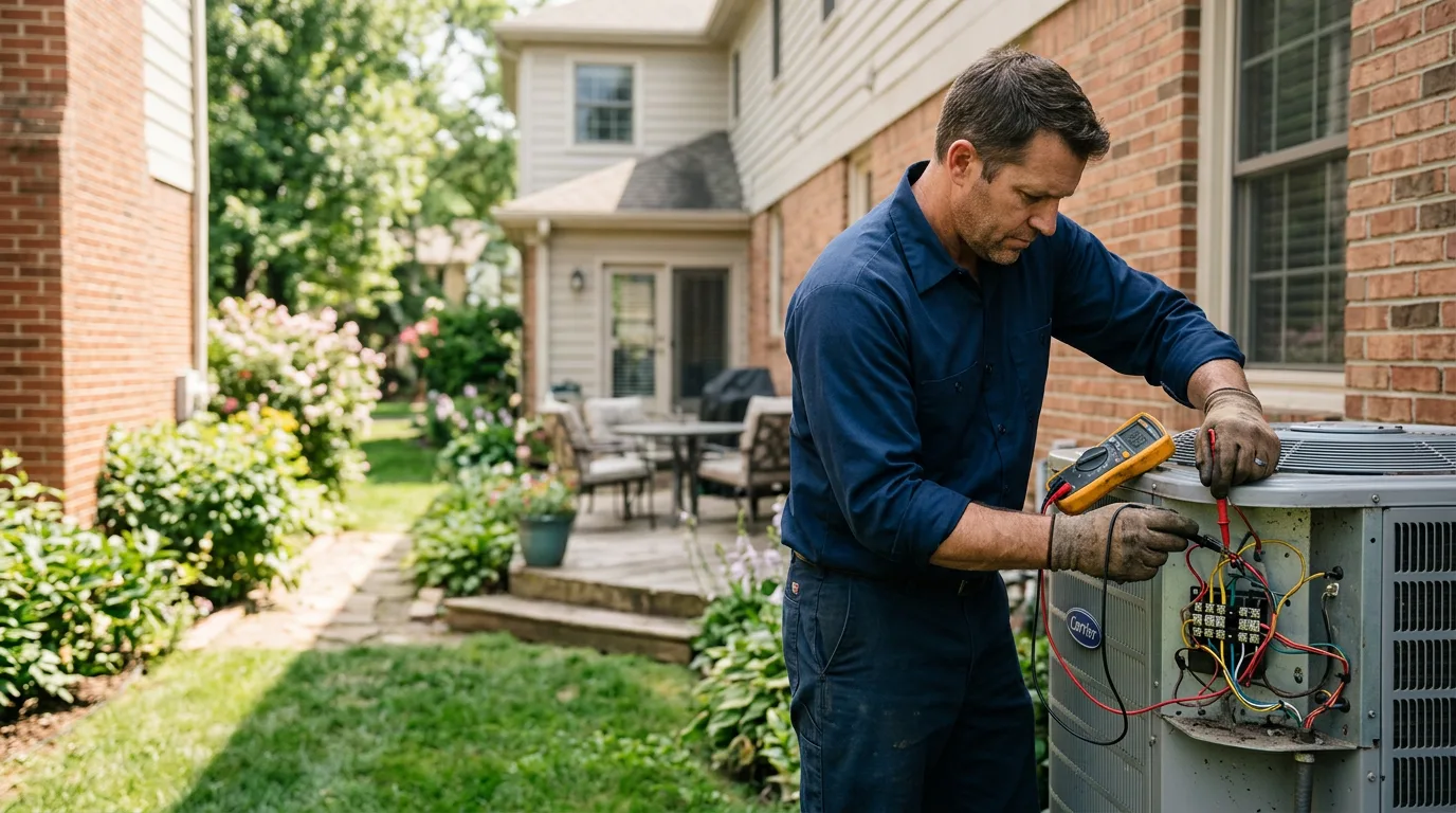 HVAC technician working near Lake Village, AR